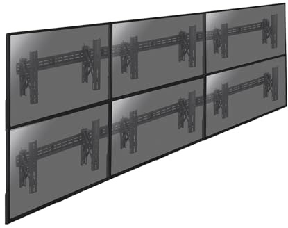 KIMEX - Soporte TV - Fijación en Pared - para 6 Pantallas de 49-55 Pulgadas - Carga máxima 70 kg - 017-2123K