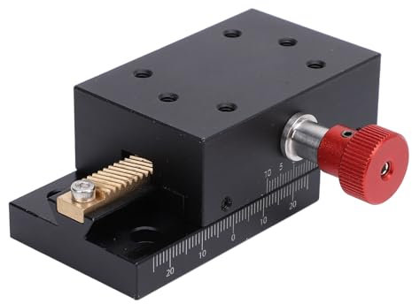 Piattaforma di Spostamento Dell'asse X Slitta Viaggio 40 Mm Cremagliera e Pignone Regolazione Fine Manuale Slitte a Coda di Rondine di Piccola Precisione
