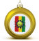 Goldener Tennisball Sport Äthiopien Nationen Flagge Xmas Ball Ornament – Äthiopien Flagge Weihnachtskugel hängende Ornamente Andenken Souvenir für Weihnachtsbaum Dekoration Saisonales Partyzubehör