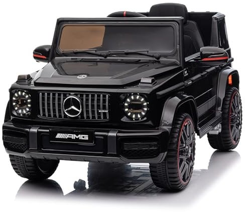 LEADZM Kinder Elektroauto Mercedes G63,4 stoßdämpfende Räder, 12V 7ah, Fernbedienung, Kinderauto Kinderfahrzeug
