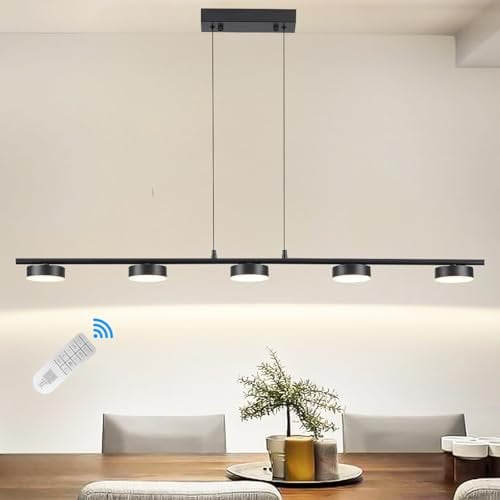 SXHZLY Lampadario a Sospensione, 40W Led Lampada a Sospensione Dimmerabile, 120cm Moderna Cucina Lampadari, Soggiorno Sala Da Pranzo Lampadario Sospeso Altezza Regolabile