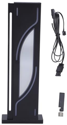 Yanmis ARGB GPU Support Bracket, GPU Brace Support, 5V 3Pin Vertical GPU Anti Sag Holder PC Graphics Card Stand with Magnetic Base, Adjustable Height and Sliding Design (Black)