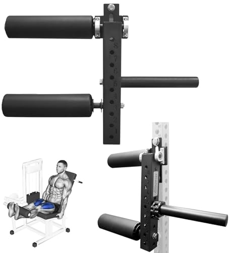 AHTAPFON Leg Extension Attachment,Leg Squat Roller Rack Mount,Adjustable Leg Extension and Curl Machine for Home Gym,Thickened Foam Roller Pads Diameter 12cm