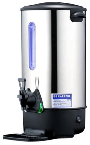 Cafetera grande, cafetera para 50 tazas con control de temperatura de 30 a 110 ℃ Acero inoxidable 304 de primera calidad Aislamiento de doble capa Fácil de limpiar Percolador y dispensador de agua cal