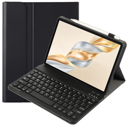 leleyo Custodia per tastiera Honor Pad X9a 11.5 con tastiera magnetica rimovibile QWERTY per Honor Pad X9a, nero