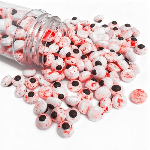 Jocanova Essbare Zuckeraugen, Kleine candy eyeball, Süßigkeiten Eyeballs als Kuchendeko zum Verzieren von Cupcakes, Cookies & Desserts für Halloween, Weihnachten & Geburtstag, 85g