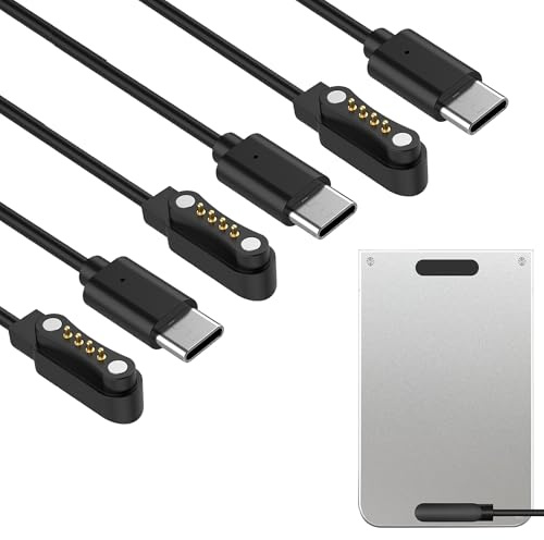 Ermorgen 3 Stück USB C Ladekabel Kompatibel mit PLAUD Note Pro AI,KI, Note AI KI Voice Recorder, Tragbar Magnetisches Ladegerät, 1m Typ C Ideal Ersatzkabel für PLAUD Note KI Sprachrekorder