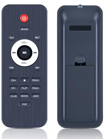 HZIME Ersatzfernbedienung für WISCENT WTB-791 CD-Player | Für WISCENT WTB-791B WTB-797 Tragbarer CD-Player Boombox,WIITHINK WCD9949-EU Brauner CD-Player für Denver Roxel RCD-230BT