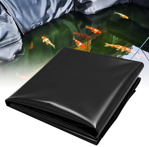 wowspeed Lona para Estanque 6x6M, HDPE Forro de Estanque de PVC, Resistente a UV, Revestimiento de Estanque Flexible, Pond Liner para Jardín Estanques Fuentes Cascadas