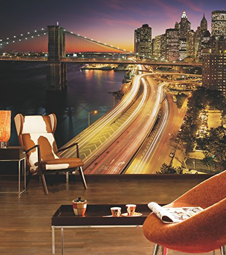 Photo Murale, 368cm x 254cm, New York Lumières Ville