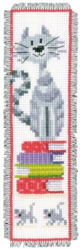 Vervaco Bookmark Cats 2 Counted Cross Stitch Kit, Multi-Colour