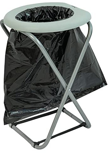 Andes Portable Folding Outdoor Camping Toilet With 10 Bags - For Outdoor, Camping, Fishing or Festival Use