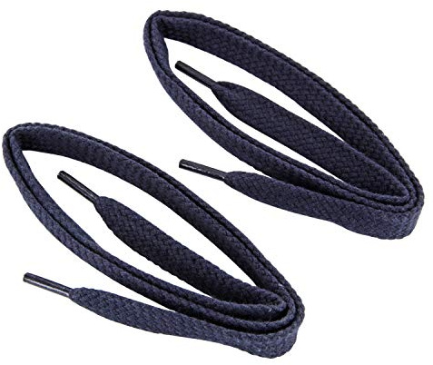 Collonil 1 Paar Schnürsenkel - flach - 9 mm breit Längen (90 cm, dunkelblau)