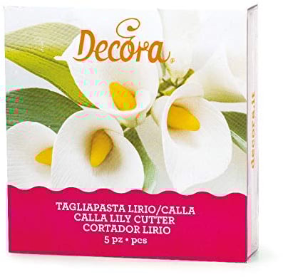 Decora 0803022 AUSSTECHER-Set Lilie 5-TLG, Plastic, violett, 11.5 x 11.5 x 3 cm