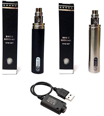 GS Ego II 2200mah Huge Capacity Battery 2015 Edition Double Pack with USB Charger