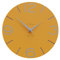 CalleaDesign - Smile Wanduhr, handgefertigt in Italien, 30 cm, elegant und leise, hohe Qualität, perfekte Geschenkidee [melonengelb und Aluminium].