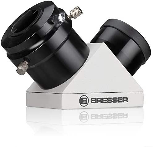Bresser Zenitspiegel 2 Zoll mit 93 Prozent Reflektion und Metallgehäuse | Dielektrische Beschichtung, Messingklemmring, Adapter 1,25 auf 2 Zoll, für Refraktoren und Messier HEX Fokussierer