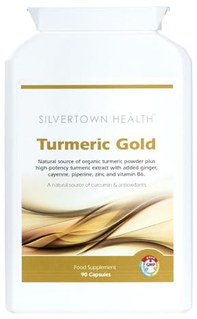 Turmeric Gold - 90 Capsules - A Unique Combination of Turmeric Powder Plus high-Potency Turmeric Extract Giving the Equivalent of 3158mg of Turmeric Powder per Capsule