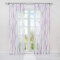 HongYa 1er-Pack Voile Gardine Transparenter Vorhang mit Kräuselband Wellen Druck H/B 245/140 cm Weiß Beere