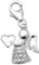 FANTASTIC NAILS COSMETIC COLLECTIONS Damen Schutz-Engel Charm Anhänger für Armbänder echt 925 Sterling Silber Bettelarmband Geschenkbox Karabiner K491o +V2