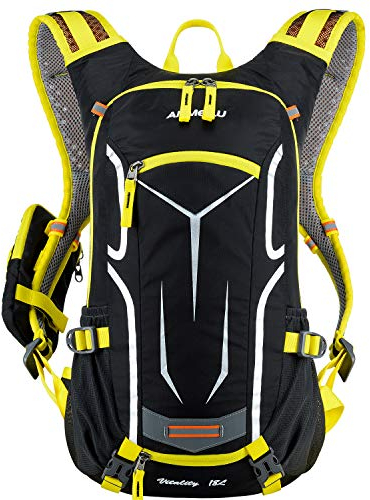 BWBIKE Fahrradrucksack Radfahren Rucksack, 18L Wasserdichte Fahrrad Fahrradrucksack Mit Regenschutz, Sport Reitrucksack für Wandern Laufen Radfahren