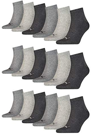 PUMA Crew Sport Socks for Men and Women, Pack of 3, Sizes 39-46 - Choice of Colours, 43-46