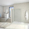 AICA paroi de douche 140x200cm douche à l'italienne en 10mm verre anticalcaire et securit avec une barre de fixation extensible