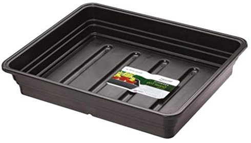 BricoLoco Bandeja de Grava Extra Profunda Premium (sin Agujeros). Base de hidratación de Las macetas. Sirve como semillero de germinación Interior y Huerto. Plástico Biodegradable