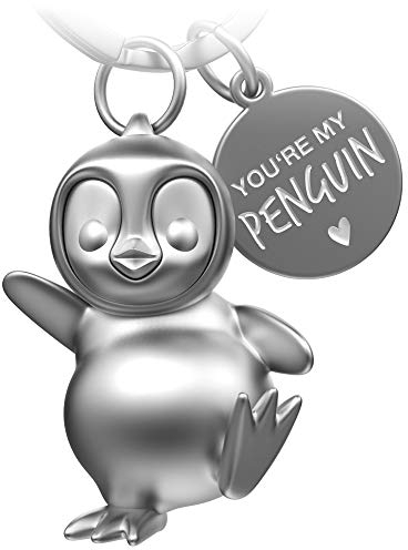 FABACH Pinguin Schlüsselanhänger Breezy - Pinguin Glücksbringer Geschenke Freundin oder Freund - Partner Geschenk Liebe Schlüsselanhänger zu Geburtstag, Jahrestag - Gravur You're my penguin