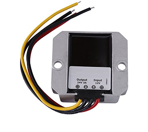 VBESTLIFE DC-DC 12V a 24V 3A 72W Módulo Elevador de Voltaje Boost Convertidor de Fuente de alimentación Utilizado para Motores eléctricos, Altavoces, Pantallas LED de Coche, Ventiladores
