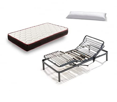 HOGAR24 ES Somier Articulado + Colchón Memory Fresh, 135x190 cm