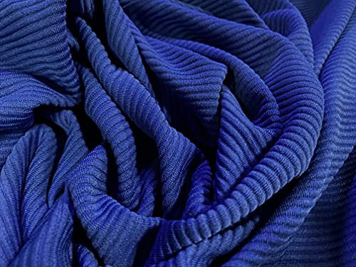 Ottoman Rib Spandex (Elasthan) Jersey-Stoff, Meterware, Königsblau