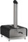 Klarstein Diavolo Pizza-Ofen Backofen Pellet-Ofen, mit 13-Pizzastein (33 x 33 cm), eingebautes Thermometer, Temperaturanzeige bis 500 °C, Edelstahl, Fleischeinsatz, Pizzaschieber, Tragegriff, schwarz