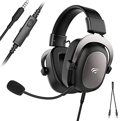 havit Gaming-Kopfhörer Stereo-Metallic-Eingang 3,5 mm für PS4 HV-H2002D Schwarz, Universale