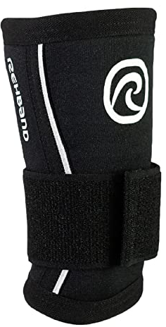 Rehband Power Max Handgelenkbandage, Neopren Handgelenkstütze Krafttraining, stabilisierende Bandage für das Handgelenk mit extra Stabilisierung, Farbe:Schwarz, Größe:M, Seite:Rechts