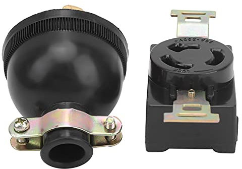Prise de Courant à 3 Trous pour Générateur AC220V Prise et Prise de Courant à 3 Trous en Cuivre Monophasé pour Alimentation 3/5/6.5/8KW,Dynamo