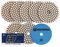 HIGHDRIL Dry Diamond Polishing Pad - 8PCS #50 Sanding Pads 100MM for Granite Stone Marble Floor Grinder Polish Pad Kit for Drill, Grinder, Polisher