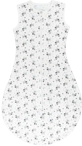 TOGOU2S Baby Sleeping Bag, 0.5 Tog Sleeping Bag 18-36 Months, Sleeping Bag Baby with Adjustable Length 85-100cm, Soft Cotton Breathable Summer Baby Sleeping Bag, Pony Print