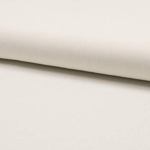 Viskosestoff - Crêpe Stoff, unifarben Weiß als Meterware zum Nähen, 50 cm