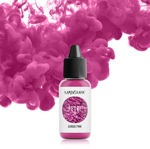 KAMENSKAYA Alcohol Ink für Epoxidharz Petri Art: Barbie rosa Alkohol Ink für Harz, 15 ml