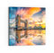 DEQORI Glasbild Echtglas | Motiv Tower Bridge und Themse | quadratisch einteilig 30x30 cm | schöne Dekoration | Wandbild für Wohnzimmer, Schlafzimmer, Flur & Küche | moderne Wanddeko