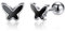 JSGEMSLEE Hypoallergene Schmetterling Ohrringe Sterling Silber 925 mit Schraubverschluss Winzige Schwarze Ohrstecker Silber Ohrringe für Damen Tragus Knorpel Schmuck