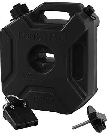 Samger 5L Schwarz Kraftstofftank Benzinkanister mit Halterung für ATV UTV Motorrad