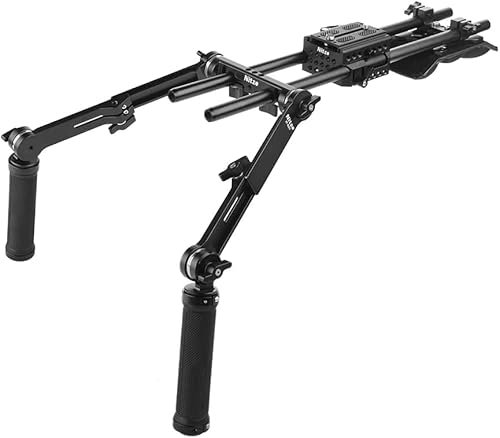 Nitze DSLR Shoulder Rig Kit PB13 Baseplate,Rosette Handles, Extension Arms,Shoulder Pad,Aluminum Rod and Clamp for DSLR Camera Stabiliser