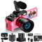 4K Digital Camera with Flip Screen, Wide-Angle/Macro Lens - 48MP HD Compact Camera for Photography & Video Recording, Vlogging Camera for YouTube with 32GB SD Card