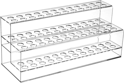 MUCKLILY Portapenne in Acrilico - 48 Slot Espositore Penne, Portamatite da scrivania di, multifunzione trasparente, Porta pennelli per Trucco,Vernice per ufficio forniture di pitturac