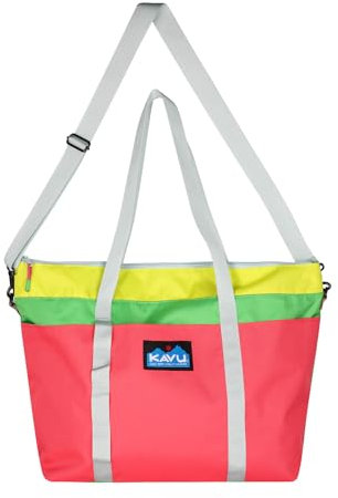 KAVU Twin Falls Tragetasche mit Schulterriemen, Leinen, Farbblock-Tasche, Karneval, Einheitsgröße, Reisender