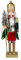 MAZZEO CHRISTMAS Schiaccianoci Natalizio a Forma di Soldato con Bastone 80 cm