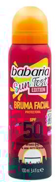 Babaria - Bruma Facial SPF 50 Edición Limitada SunFest - 100ml | Protección solar Facial Avanzada | Hidratación y Frescura Instantánea para Todo Tipo de Piel | Resistente al Agua