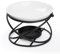 Bighan Metal Essential Oil Burner Wax Melt Burner Diffuser, Tea Light Candle Holder Aroma Diffuser Home Bedroom Decor, Round Black